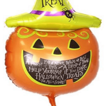 1 Piece Halloween Pumpkin Foil Balloon, Reusable Orange Mylar Balloon Halloween Party Supplies Props Kids Toys Home Party Bar Decoration (30x20 Inch)
