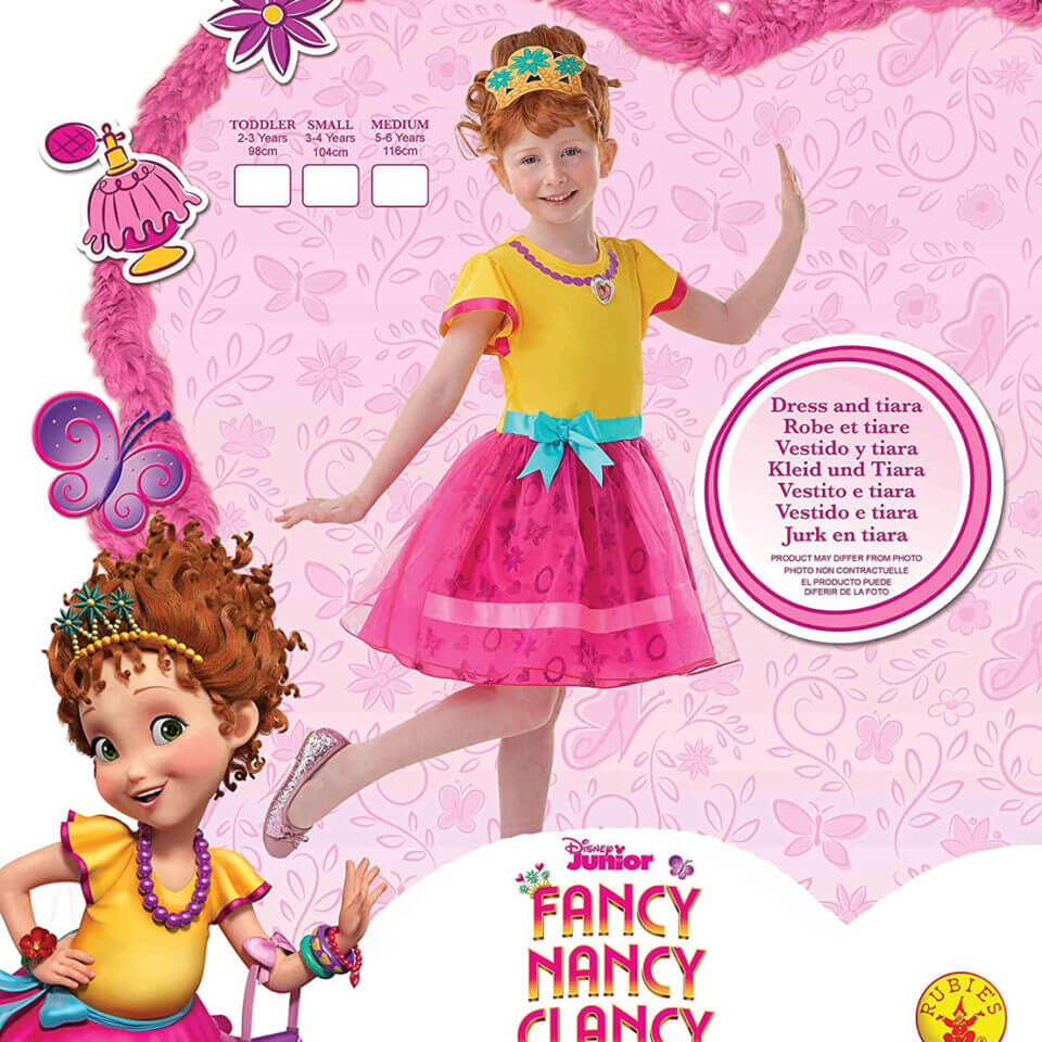 Official Rubie's Disney Fancy Nancy Clancy Dress Up, Book Day and Cartoon Character Costume